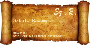 Szkala Radamesz névjegykártya